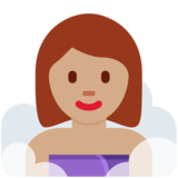 蒸汽房女性:中等肤色emoji素材一 160x160像素