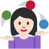 女性杂耍：浅肤色emoji素材一 160x160像素