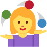 女人玩杂耍emoji素材一 160x160像素