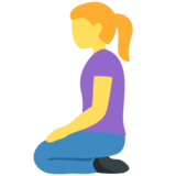 跪着的女人emoji素材一 160x160像素
