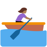 女子划艇：中等深色肤色emoji素材一 160x160像素