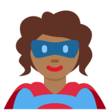 女超人：中黑肤色emoji素材一 160x160像素