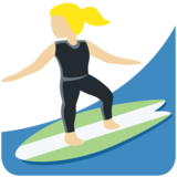 女子冲浪：中浅肤色emoji素材一 160x160像素
