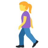 行走的女人emoji素材一 160x160像素