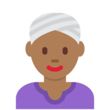 戴头巾的女人：中等深色肤色emoji素材一 160x160像素