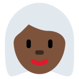 女:肤色深,头发白emoji素材一 160x160像素