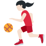 打球的女人：浅肤色emoji素材一 160x160像素