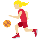 打球的女人：中浅肤色emoji素材一 160x160像素