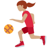 打球的女人：中等肤色emoji素材一 160x160像素