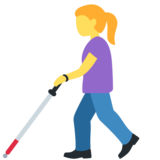 拿拐杖的女人emoji素材一 160x160像素