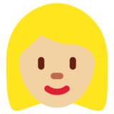 女性：中浅肤色emoji素材一 160x160像素