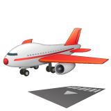 飞机抵达emoji素材一 160x160像素