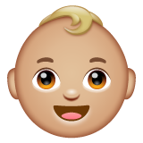 婴儿：中等浅肤色emoji素材一 160x160像素