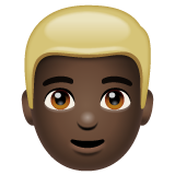 男士：深色肤色，金色头发emoji素材一 160x160像素