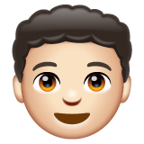 男孩：浅肤色emoji素材一 160x160像素