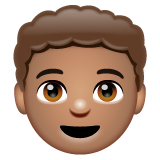 男孩：中等肤色emoji素材一 160x160像素