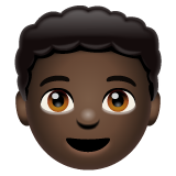 男孩：深色肤色emoji素材一 160x160像素