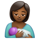 喂奶：中等深色肤色emoji素材一 160x160像素