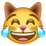 喜极而泣的猫emoji素材一 160x160像素
