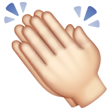 拍手：浅肤色emoji素材一 160x160像素