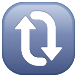 顺时针垂直箭头emoji素材一 160x160像素