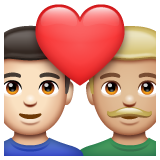 情侣: 男人男人较浅肤色中等-浅肤色emoji素材一 160x160像素
