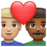情侣: 男人男人中等-浅肤色中等-深肤色emoji素材一 160x160像素