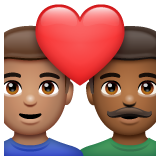 情侣: 男人男人中等肤色中等-深肤色emoji素材一 160x160像素