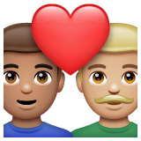 情侣: 男人男人中等肤色中等-浅肤色emoji素材一 160x160像素