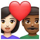 情侣: 女人男人较浅肤色中等-深肤色emoji素材一 160x160像素