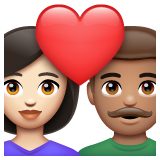 情侣: 女人男人较浅肤色中等肤色emoji素材一 160x160像素