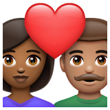 情侣: 女人男人中等-深肤色中等肤色emoji素材一 160x160像素