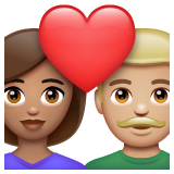 情侣: 女人男人中等肤色中等-浅肤色emoji素材一 160x160像素
