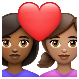情侣: 女人女人中等-深肤色中等肤色emoji素材一 160x160像素