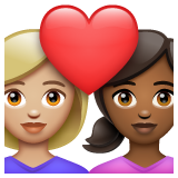 情侣: 女人女人中等-浅肤色中等-深肤色emoji素材一 160x160像素