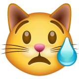 难过的猫emoji素材一 160x160像素