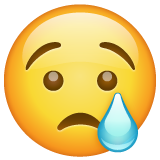 哭泣的脸emoji素材一 160x160像素