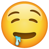 流着口水的脸emoji素材一 160x160像素