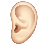 耳朵：浅肤色emoji素材一 160x160像素