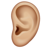 耳朵：中等浅肤色emoji素材一 160x160像素
