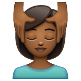 按摩者：中黑肤色emoji素材一 160x160像素