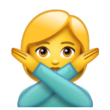 打“不手势”的人emoji素材一 160x160像素