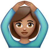 做“好”手势的人：中等肤色emoji素材一 160x160像素