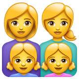 家庭：女人，女人，女孩，女孩emoji素材一 160x160像素