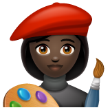 女艺术家：深色肤色emoji素材一 160x160像素