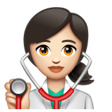 女保健员：浅肤色emoji素材一 160x160像素