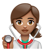 女保健员：中等肤色emoji素材一 160x160像素