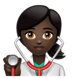 女保健员：深色肤色emoji素材一 160x160像素