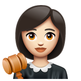 女法官：肤色浅emoji素材一 160x160像素
