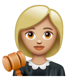 女法官：中浅肤色emoji素材一 160x160像素